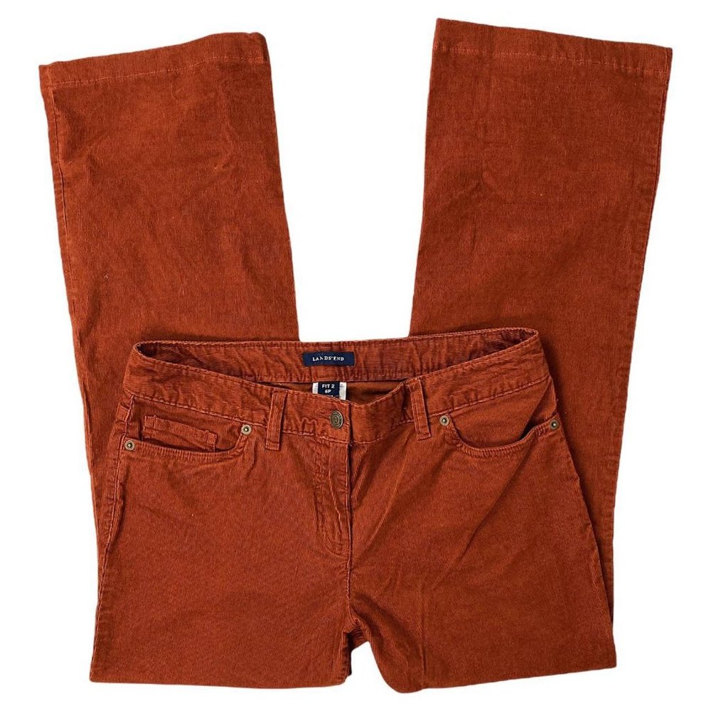 🍓Y2K RED CORDUROY KICK FLARE JEANS🍓